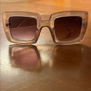Stylish Light Brown Square Sunglasses